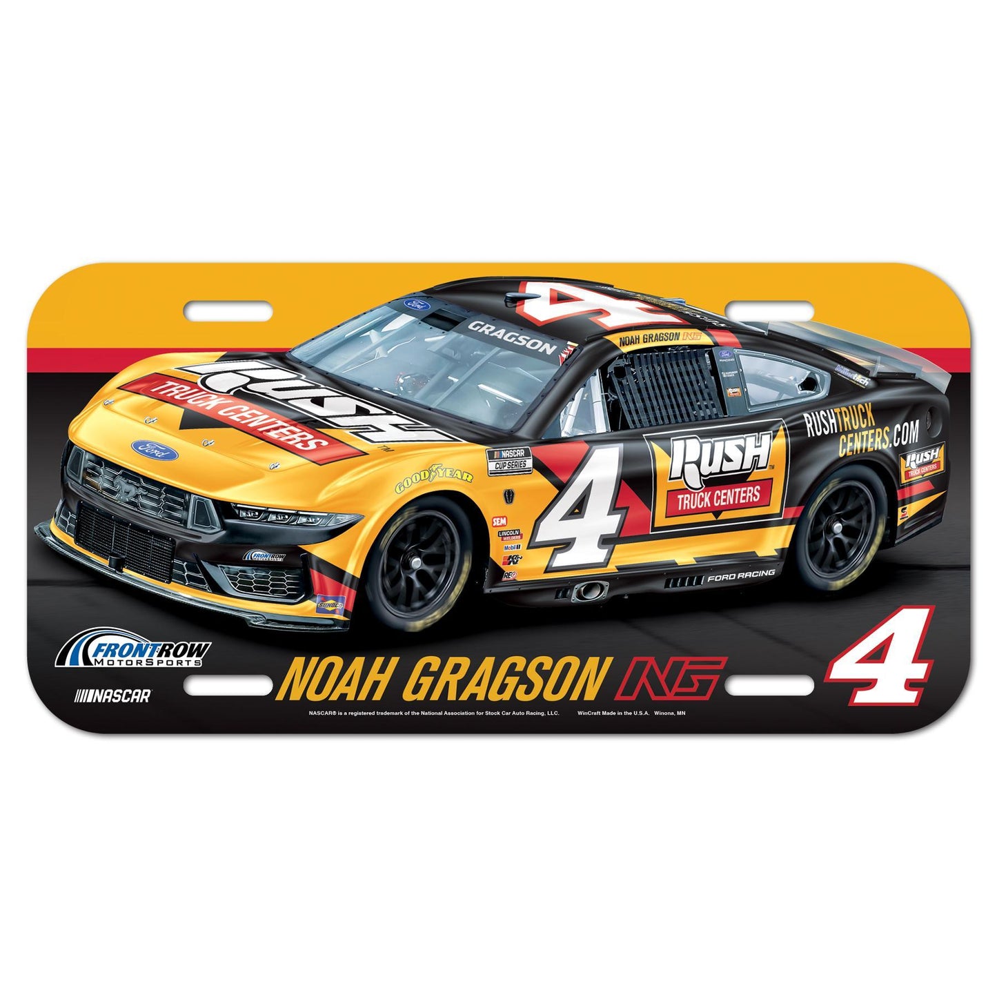 NOAH GRAGSON #4 RUSH TRUCK CENTERS PLASTIC PLATE