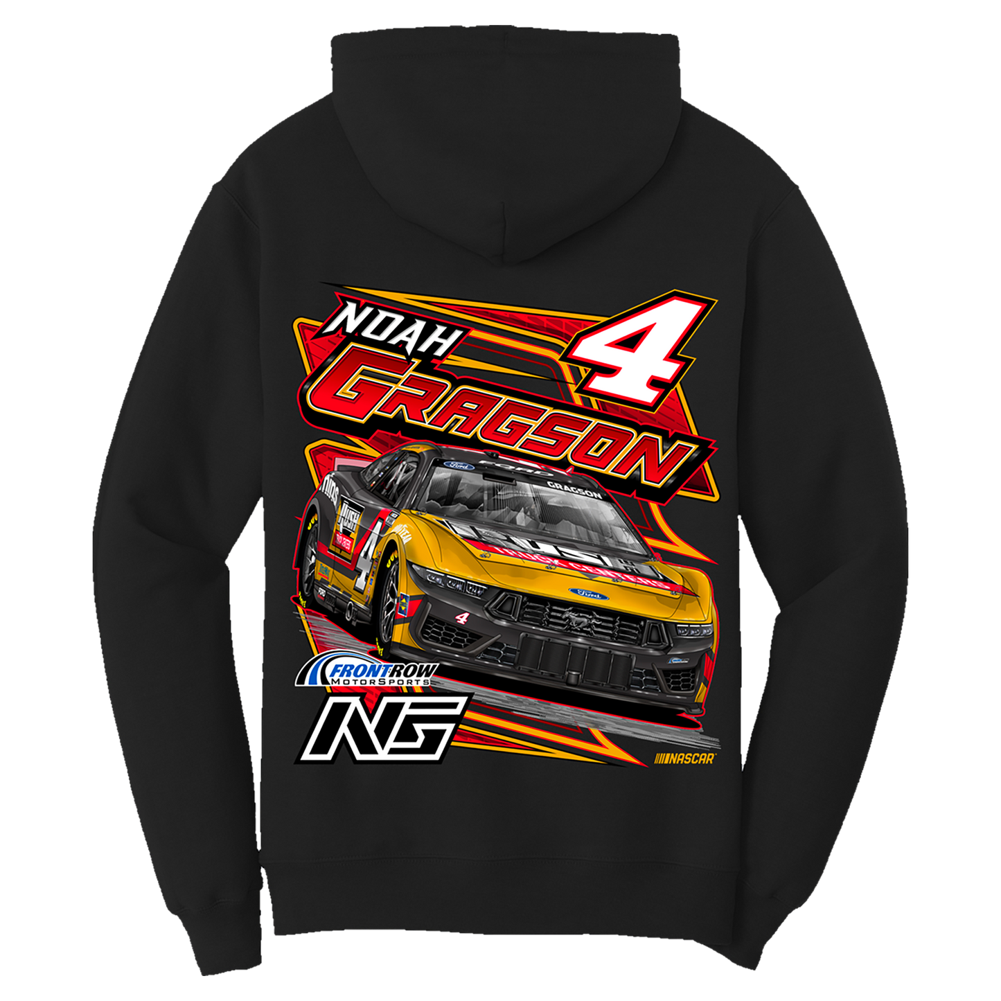 NOAH GRAGSON #4 RUSH TRUCK CENTERS BLACK HOODIE