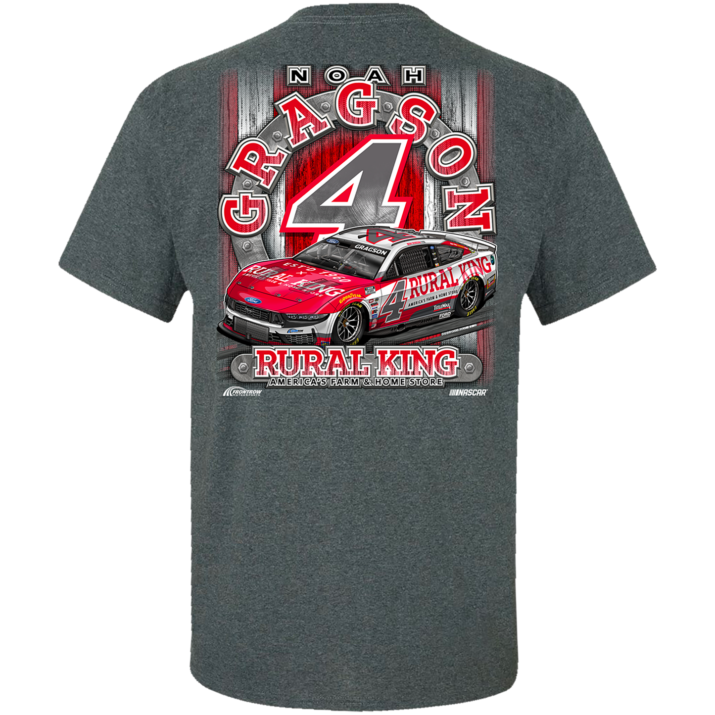 NOAH GRAGSON #4 RURAL KING DK HEATHER TEE