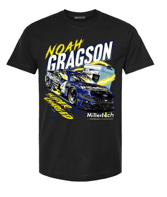 NOAH GRAGSON #4 MILLERTECH 1-SPOT BLACK CAR TEE